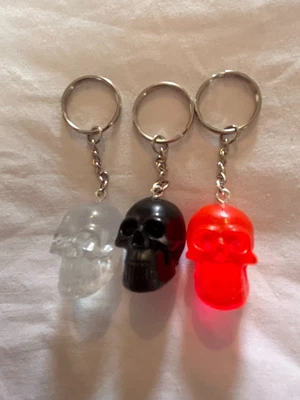 £3.99 • Buy Resin Skull Keyrings Black Pink Clear   £3.99 Each Or 3 For Ten Pound