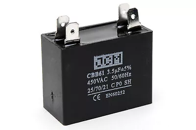 Cbb61 Ceiling Fan Capacitor 3.5uf 450vac 3.5 Uf 450v Ac Motor Electric 3.5mfd • $8.95