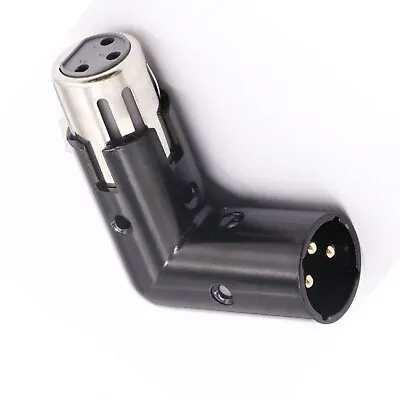 3-Pin XLR Right Angle Adapter 4 Angle Positions Dual Male And Female Adjustable • $10.99