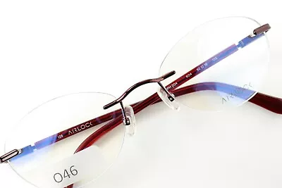 AIRLOCK TRIUMPH 204 604 In Maroon 52-19-135 Rimless Eyeglass Frames O46 • $24.99