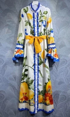 $199.95 • Buy Italian Designed Mango Long Sleeve Belted Maxi Shirt Dress S M L XL