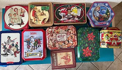 Vintage Christmas Holiday Candy Tin Boxes 1990s • $6