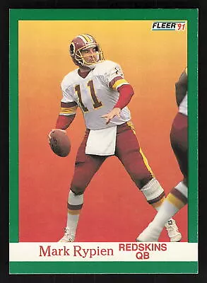 1991 Fleer Mark Rypien #393 Washington Redskins • $1.49