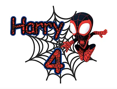 Personalised Cake Toppers Spiderman SPIN Spidey And His Amazing Friends • £6.99