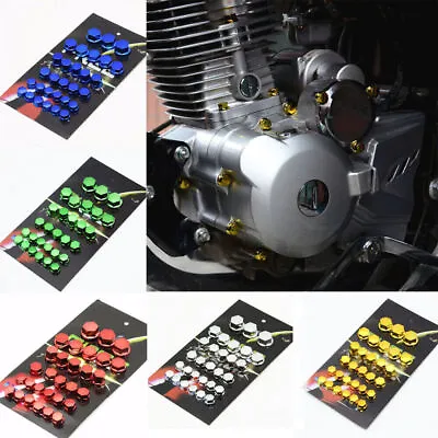 30Pcs Universal Motorcycle Scooter Engine Parts Screw Nut Caps Cover Accessories • $7.59