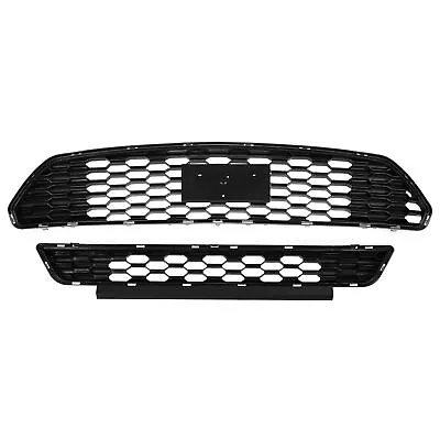 Front Bumper Grille Grill Replacement Kit Black For Ford Mustang 2015-2017 • $69