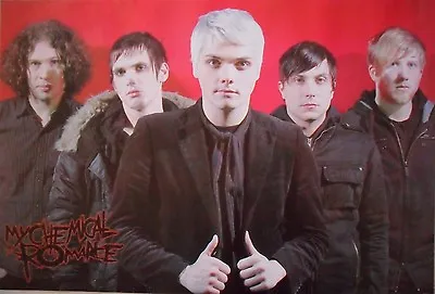 MY CHEMICAL ROMANCE  GROUP WEARING JACKETS BY RED WALL  POSTER FROM ASIA - Emo • £16.54