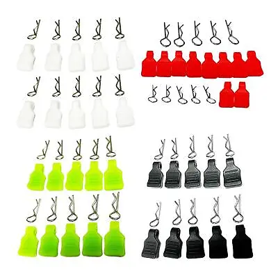10x RC Body Clips R Pins With 10 Pull Tab For 1:24 1:18 RC Car Crawler Buggy • £5.94