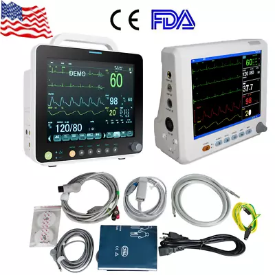 12/8  Carejoy Portable Vital Sign ICU CCU Patient Monitor ECG NIBP RESP TEMP PR • $509