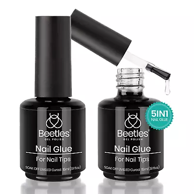 Beetles Gel Polish 5 In 1 Nail Glue And Base Gel Kit For Acrylic Nails2 Pcs In • $22.52