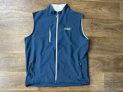 Peter Millar Vest Mens Large Wind Blue Golf Full Zip Lightweight Stretch Outdoor • $38