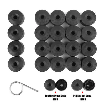 20x17mm 1K06011739B9 Black Wheel Lug Nut Bolt Cover Caps For VW Volkswagen • $3.99