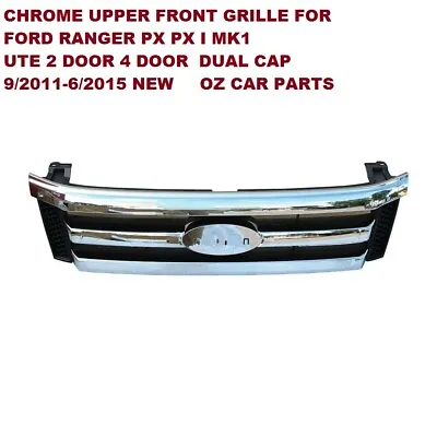 Front Bar Grille For Ford Ranger Px Mk1 New 2011-2015 Chrome Colour  • $179