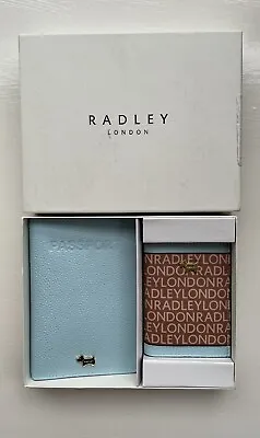Radley Passport Cover & Card Holder Blue Chartwell BNIB • £45