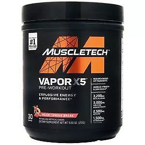 Muscletech Vapor X5 Pre-Workout Miami Spring Break 272 Grams • $25.29