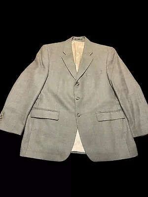 Men's LRL Ralph Lauren Sz 44R Blazer 100% Wool Gray Union Made In Canada Jacket • $29.99