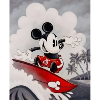$10.99 • Buy 5D Diamond Painting Full Drill Mickey Mouse Beach Canvas Decor Cross Stitch Kits