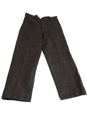 L.L. Bean Malone Unmarked Pants Men's 32x26 Plaid Wool Vintage USA Hunt Guide • $95