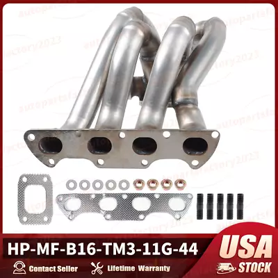 For Honda Civic B16 B18 HP Series Top Mount Equal Length T3 Turbo Manifold • $152.14