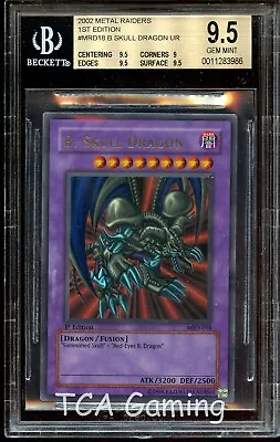 BGS 9.5 GEM MINT B. Skull Dragon MRD-018 1st Edition ULTRA Yugioh Card CS8-986 • $242.50