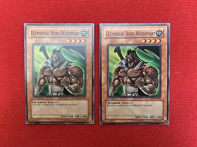 £3.50 • Buy 2x Elemental Hero Wildheart (DP03-EN003 & EEN-EN008) Yu-Gi-Oh! Card 1st Edition