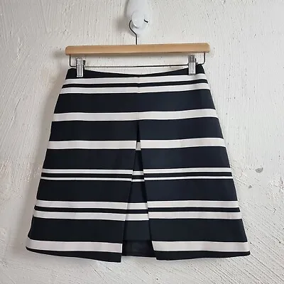 $24.45 • Buy FINDERS KEEPERS Womens Skirt Size S Black/Ivory Stripe A-line