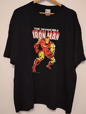 Marvel Iron Man T Shirt Size Extra Large XL Black Embroidered Graphic • £15