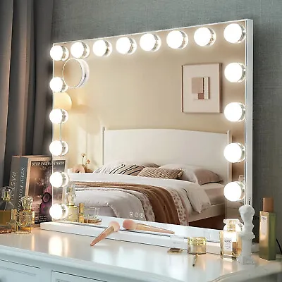 18 LED Hollywood Makeup Mirror Large Vanity Light Mirror With Dimmable LED Bulbs • £115.99