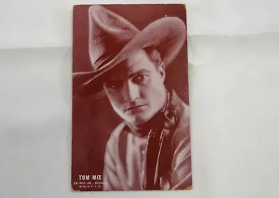 Vintage Arcade Post Card Tom Mix Hollywood Cowboy Old Exhibit Supply Prize Bh • $9.90