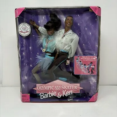 Olympic Skater Ken & Barbie African American Pair Figure Skaters 1997 NRFB • $49.75