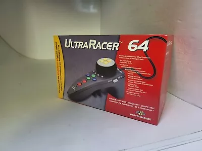 New In Box Ultra Racer Racing Driving Controller For N64 Nintendo 64   • $19.95