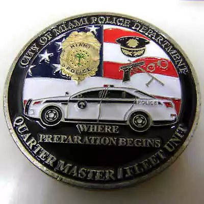 Miami Police Department Quarter Master Fleet Unit Challenge Coin • $48