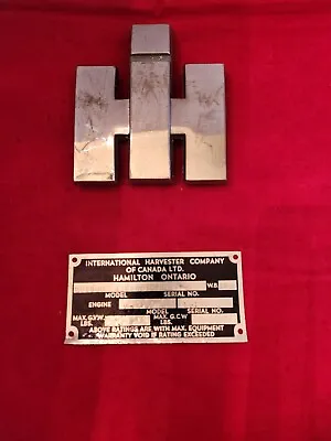 HARVESTER INTERNATIONAL COMPANY SCOUT TRUCK 50s  PLATE ID TAG & Grille Emblem IH • $42.75