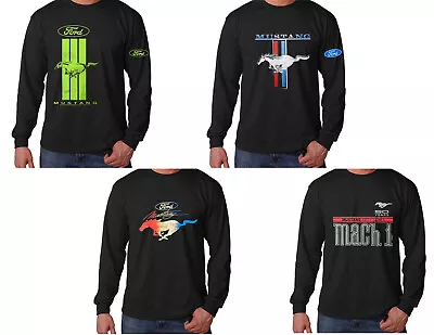 Ford Mustang Long Sleeve Shirt Ford Mustang Logos Mach 1 • $14.99