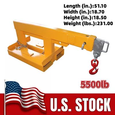 Landy Attachments Forklift Short Mobile Crane Lifting Hoist Jib Boom 5500lb USA • $949