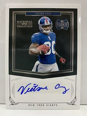 2011 National Treasures Victor Cruz RC SP Auto 35/99 #299 • $150