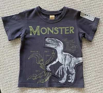 Monster Republic Boys Size 4 Dinosaur Short Sleeve Shirt • $12.95