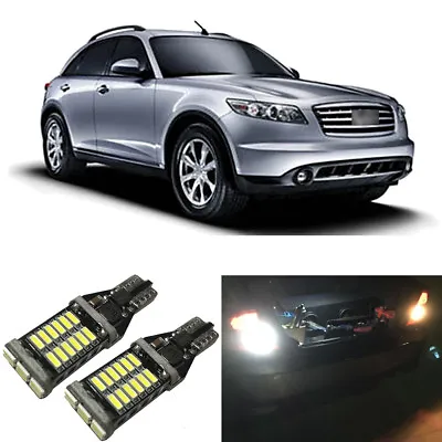 White LED 921 W16W Backup Reverse Light Bulbs For 2003-2008 Infiniti FX35 FX45 • $11.98