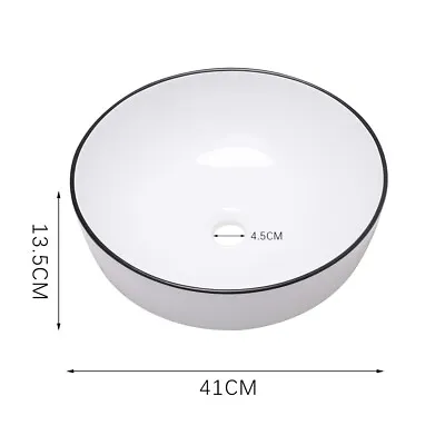 £59.95 • Buy Vessel Sink Modern Bathroom Wash Bowl Ceramic/Glass Art Basin Counter Top Sinks