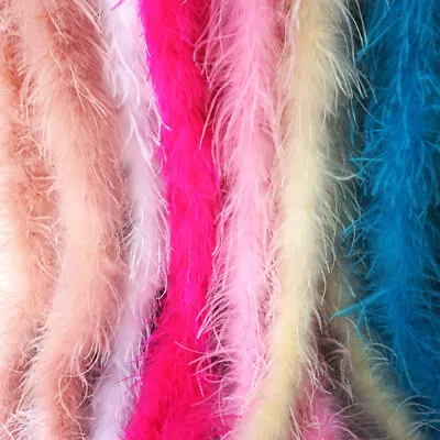 £13.42 • Buy 1.8M Length Ostrich Feather Strips Boa Trims DIY Dance Wedding Costumes Sewing