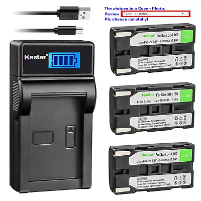 Kastar Battery LCD UB Charger For Samsung SB-L160 & Samsung SC-L650 Camcorder • $7.99