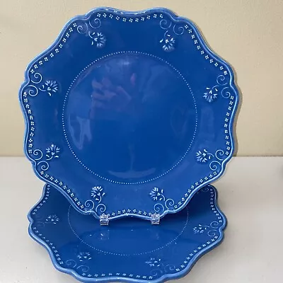 Set/2 VERA BRADLEY ~MY HOME~ BLUE 13  Charger Plates J Willfred Portugal • $48