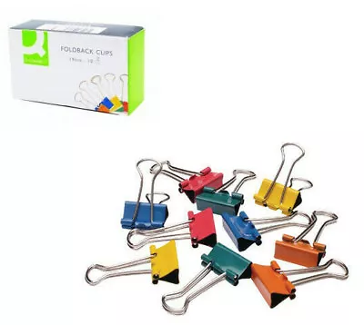 Assorted Colour Fold Back Clips Paper Clips Bulldog Clips 19mm 24mm 32mm • £0.99