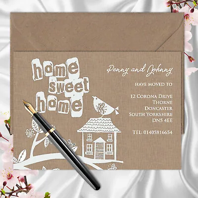 PERSONALISED Change Of Address Cards New Home House Moving With Envelopes 10 • £30