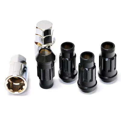 Wheel Mate Muteki SR48 Open End Locking Lug Nut Set Of 4 - Black 12x1.50 48mm • $42.75