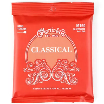 Martin M160 Classical Silverplated Ball End High Tension Classical Guitar String • $357