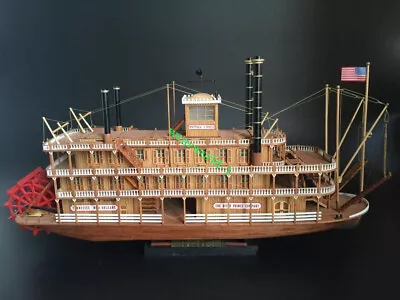 USS MISSISSIPPI 1870 1:100 540mm 21  Steamboat Wood Model Kit Shicheng • $182.80