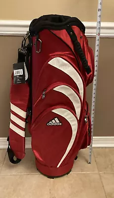 Adidas Custom Rival Cart 14-way Golf Cart Bag Red With White Striping NWT-Read • $115