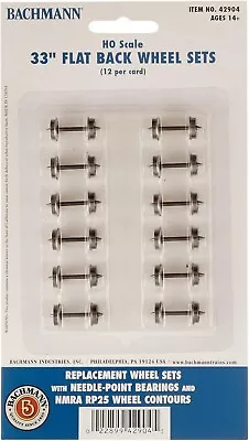 Bachmann Trains 33  Flat Back Wheel Sets (12 Per Card) - HO Scale • $58.99