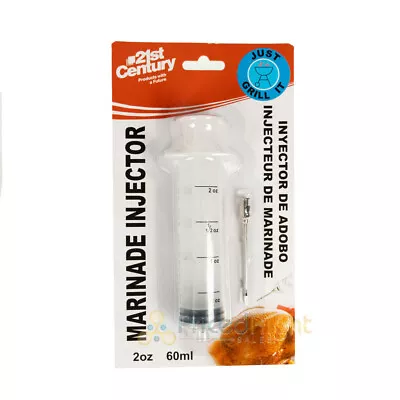 Marinade Meat Injector Syringe With Screw On Needle 2 Oz  21st Century • $10.99